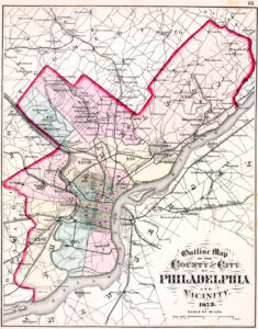 Map of the county and city of Philadelphia, 1872