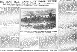 Did Penn Sell Town Lots Under Water?