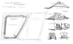 Wentz Farm Reservoir, Stop house and inlet, 1876-1877
