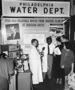 PWD water tech at the Philly Home Show, 1960