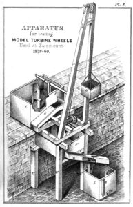 Apparatus for testing Model Turbine Engines used at Fairmount, 1859-60