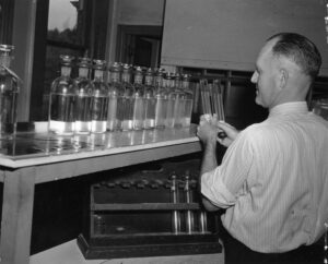 Laboratory Alkalinity test, ca. 1943
