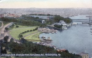 Fairmount, bird's eye view from Lemon Hill (detail)