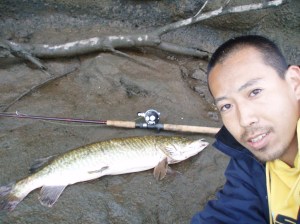 Aki Mori with a Tiger Muskellunge