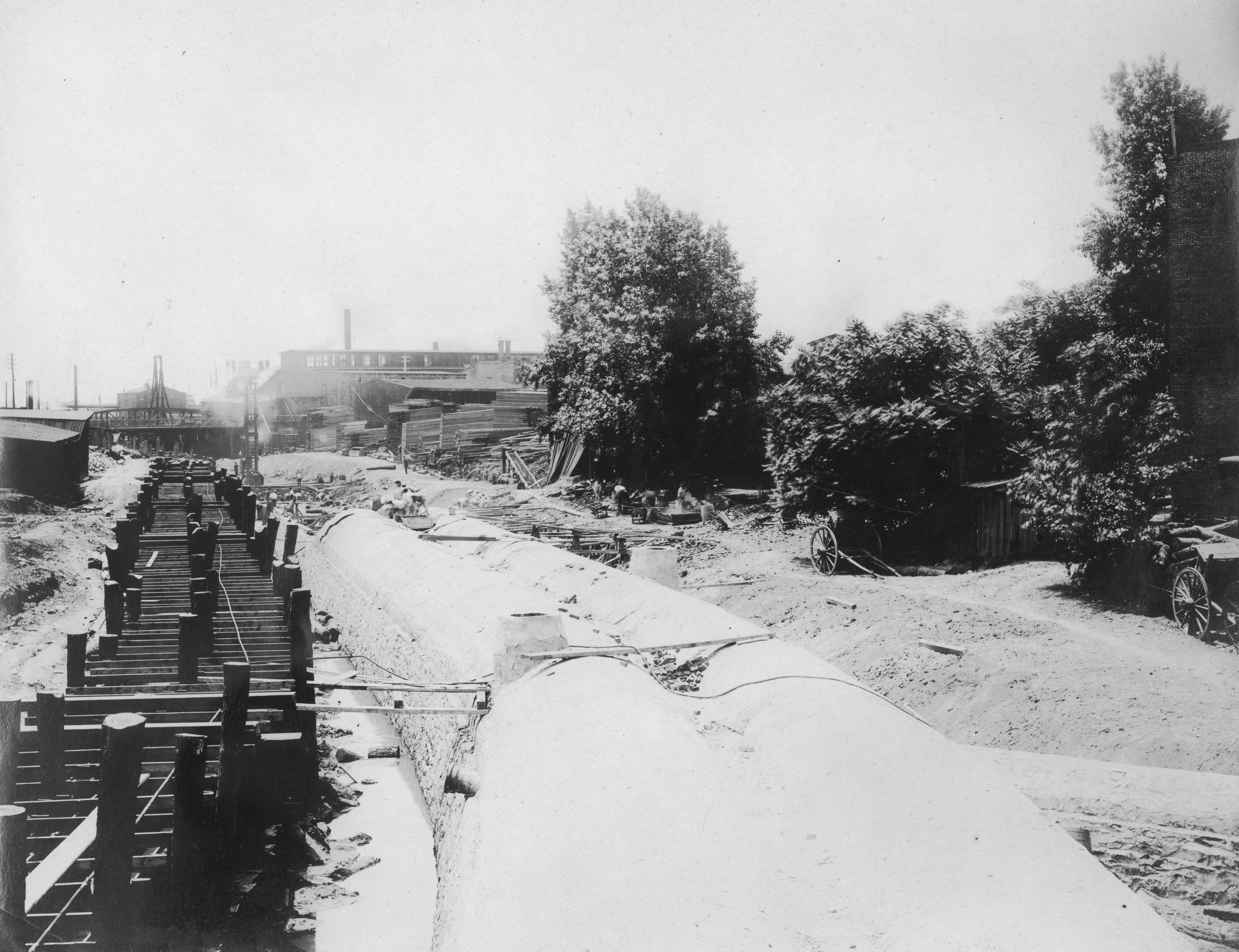 A view of Aramingo Sewer looking toward Beach St. Bridge, June 7, 1900