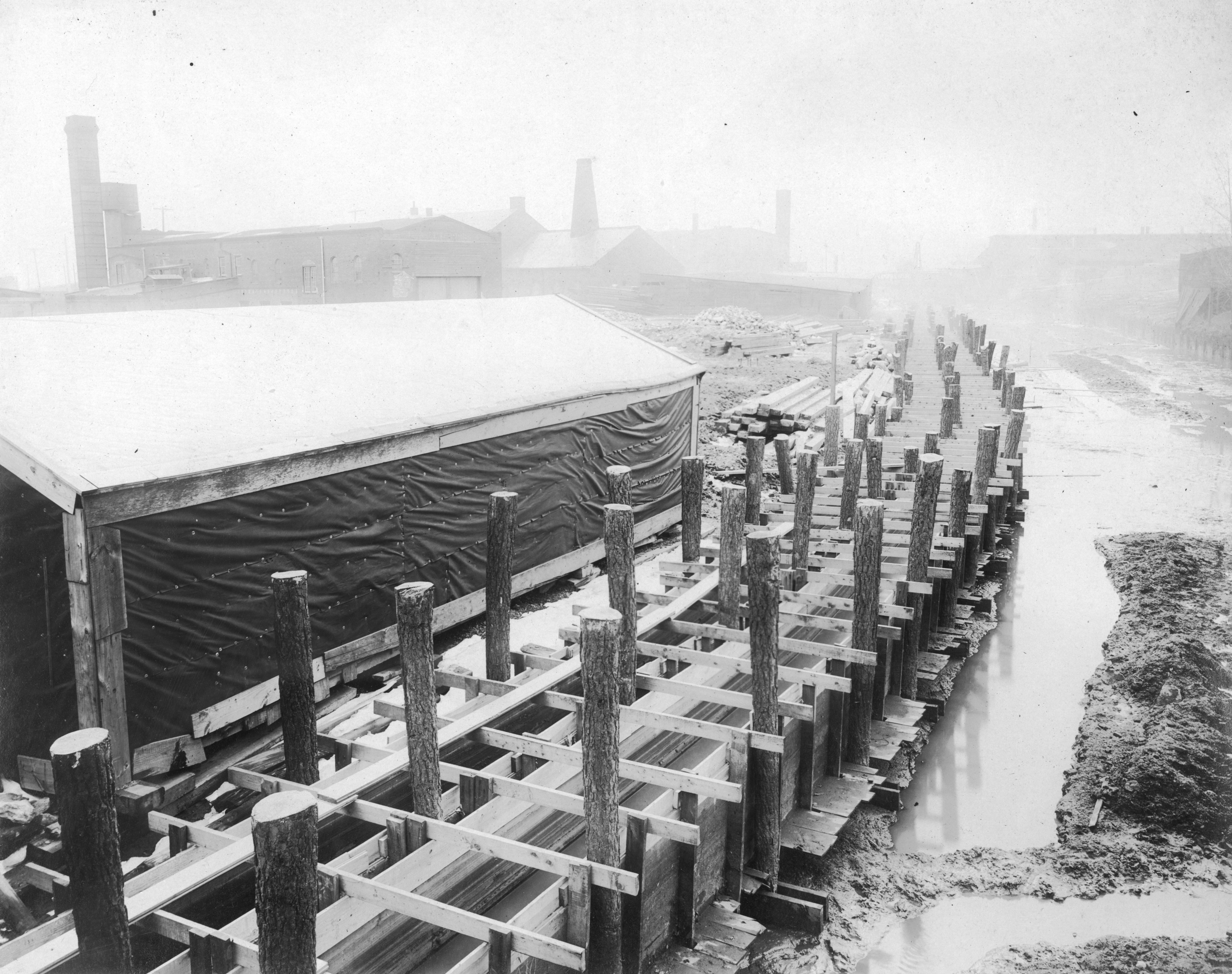 View of Aramingo Sewer from Girard Avenue Bridge, March 20, 1900