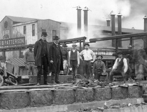 Aramingo Sewer, view near Hughes & Patterson and Beach Street Bridge, March 15, 1902