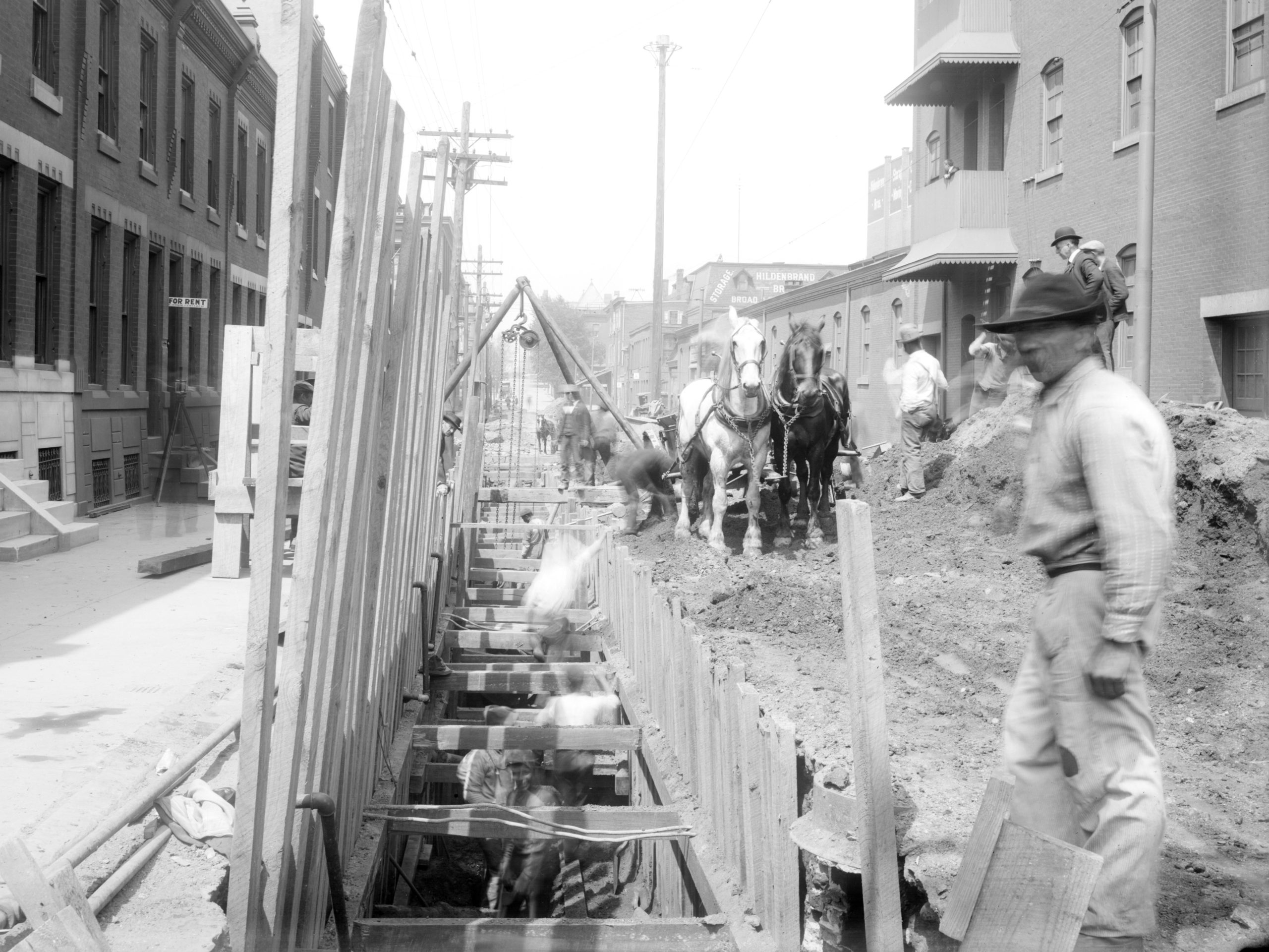 Cumberland Street pipeline, 1907