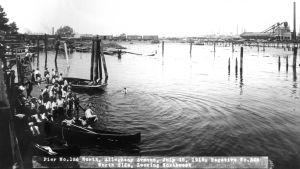 Swimmers at Pier 126, Delaware River July 15, 1918