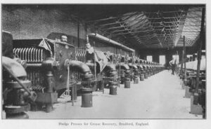 Black-and-white photo of heavy machinery